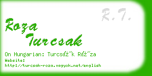 roza turcsak business card